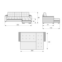 Stūra dīvāns SERGIO